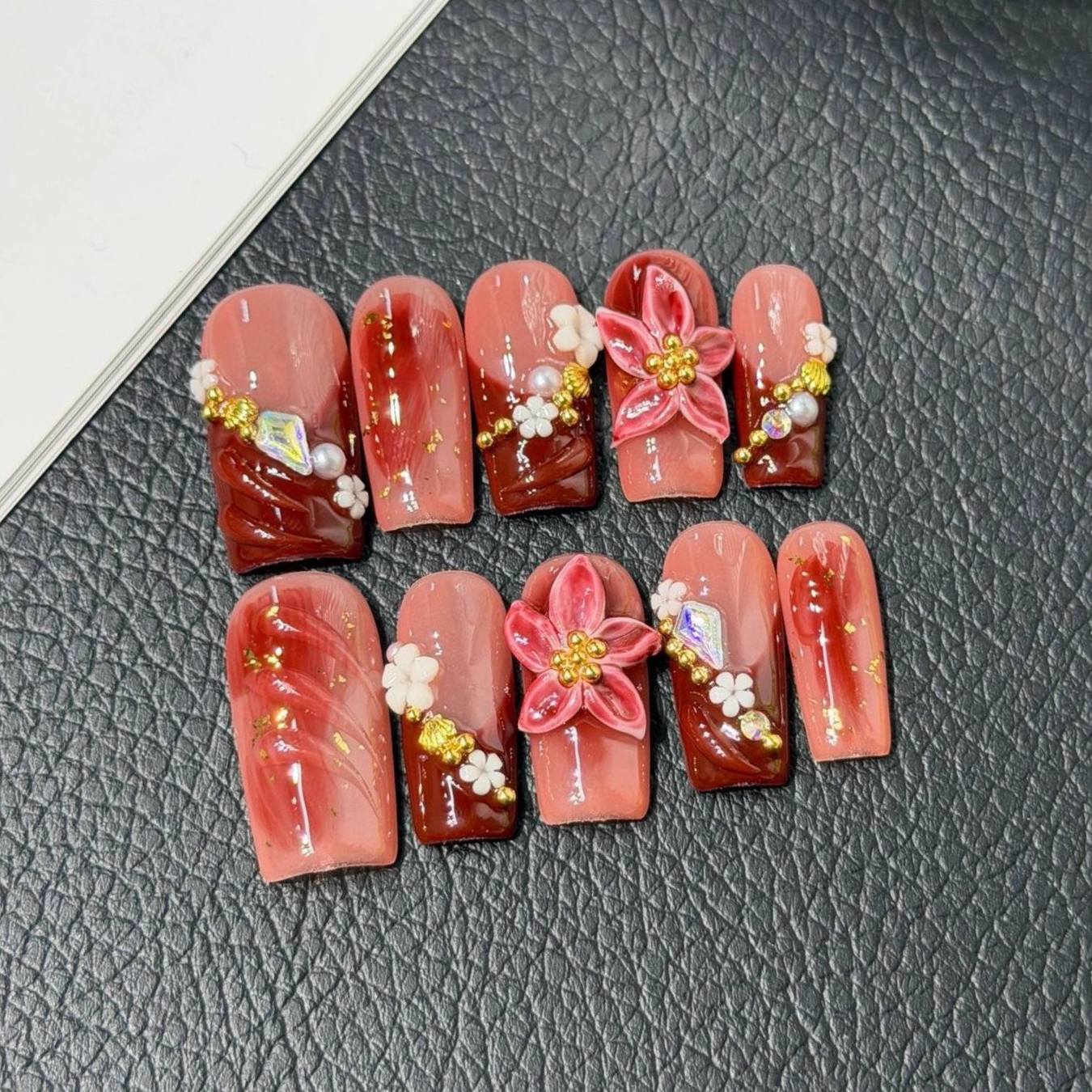 Nail Art Flower - 10Pcs French Ballet Handmade Retro Exquisite