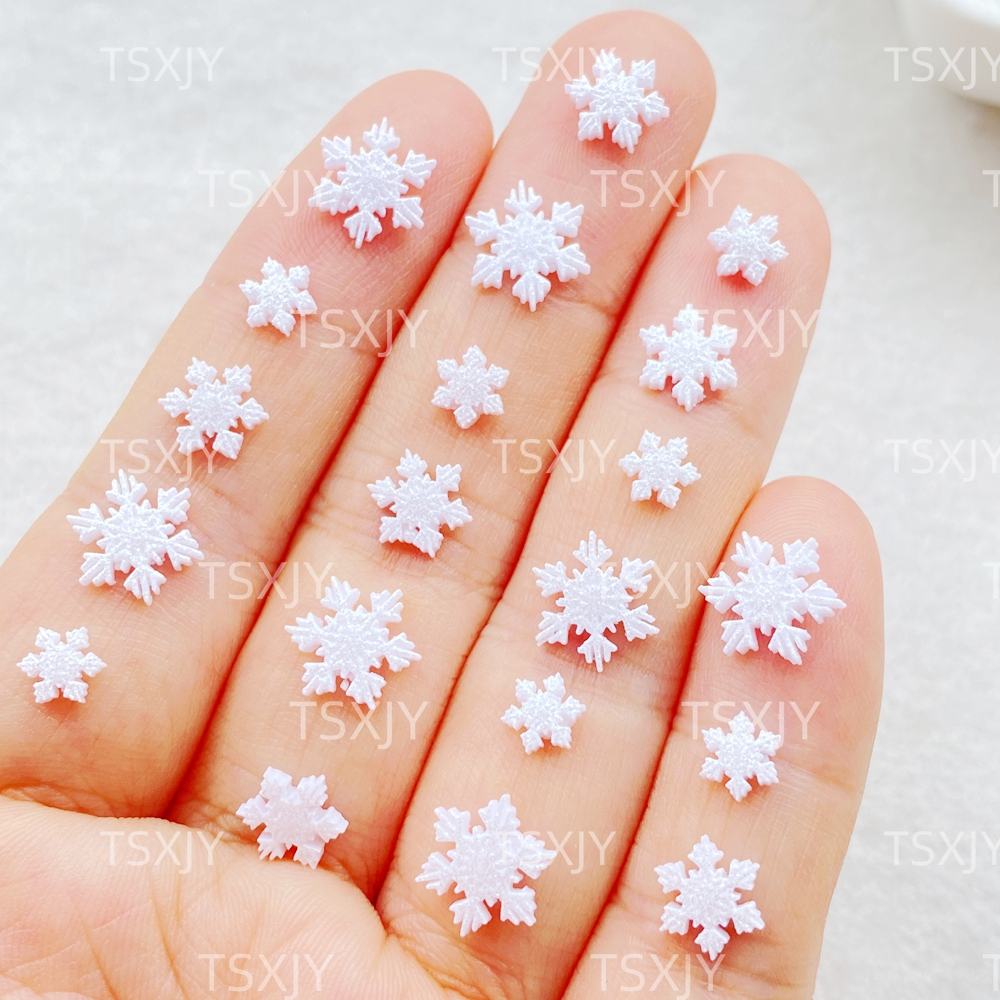 Nail Art Xmas - 100pcs Resin mini Cute Mini White