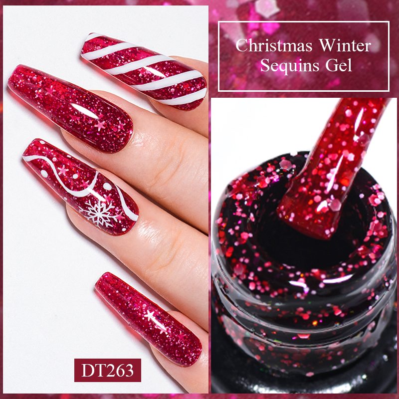 Nail Art Xmas - 7ML Christmas Glitter Gel Nail Polish