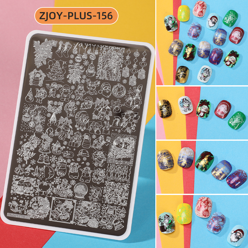 Nail Art Xmas - Christmas Nail Stamping Plate 14.5X9.5cm Plus