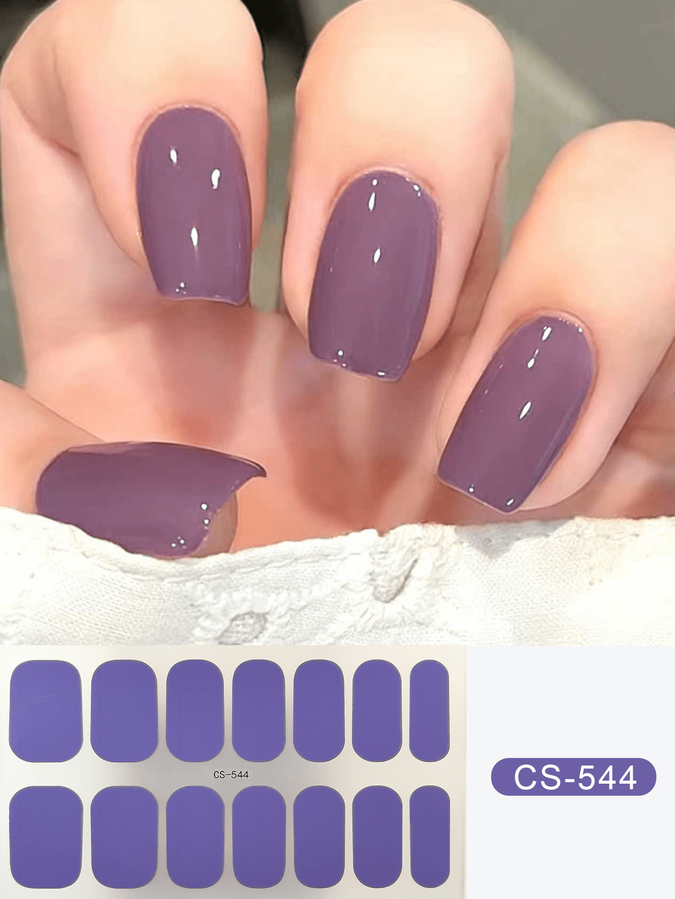 Nail Art Full Color - Coral Pink Nail Stickers, Waterproof Nail