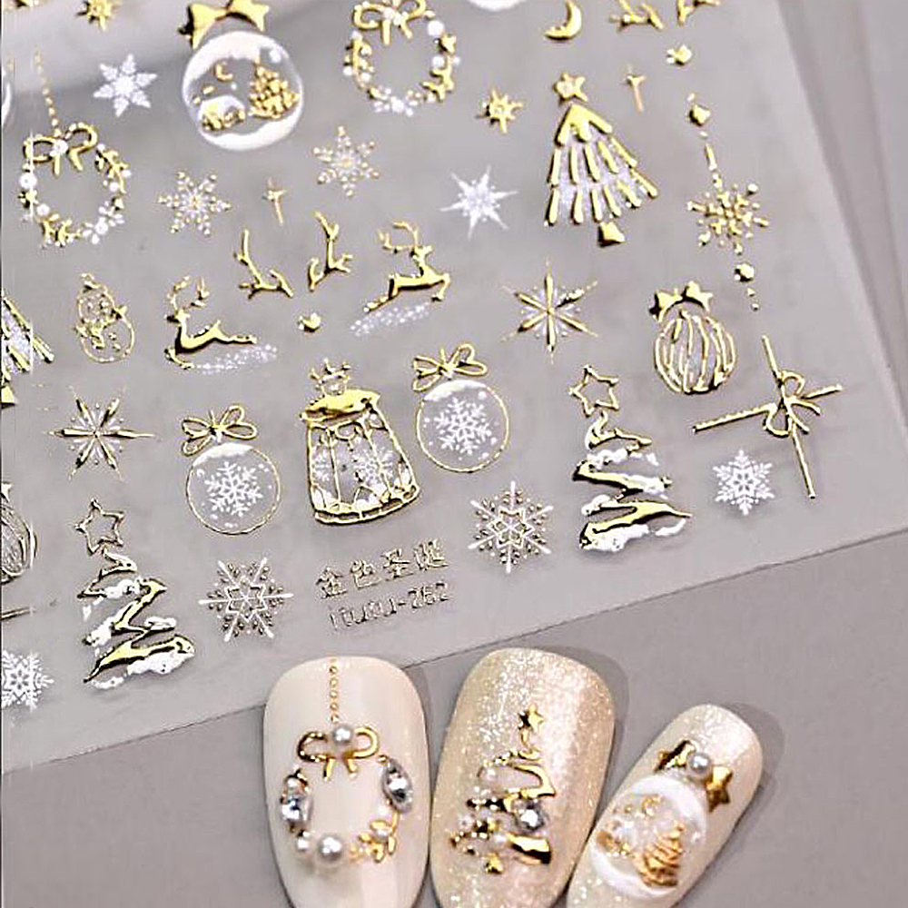 5D Bronzing Gold Christmas Nai - Nail Art Xmas incelemesi ve fiyatı