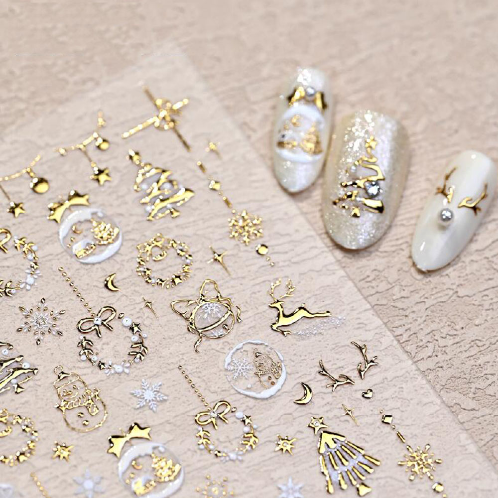 5D Bronzing Gold Christmas Nai - Nail Art Xmas incelemesi ve fiyatı
