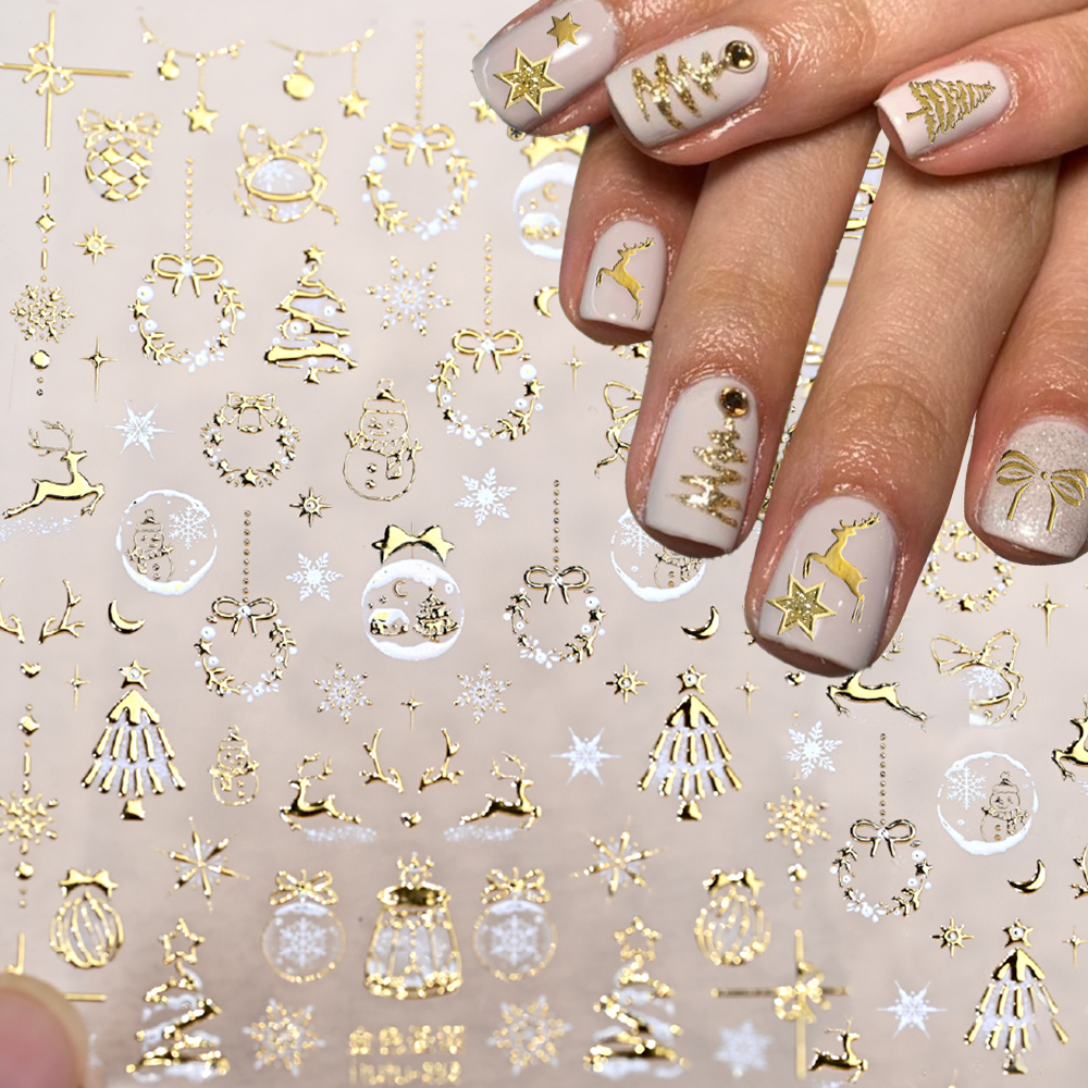 5D Bronzing Gold Christmas Nai - Nail Art Xmas incelemesi ve fiyatı