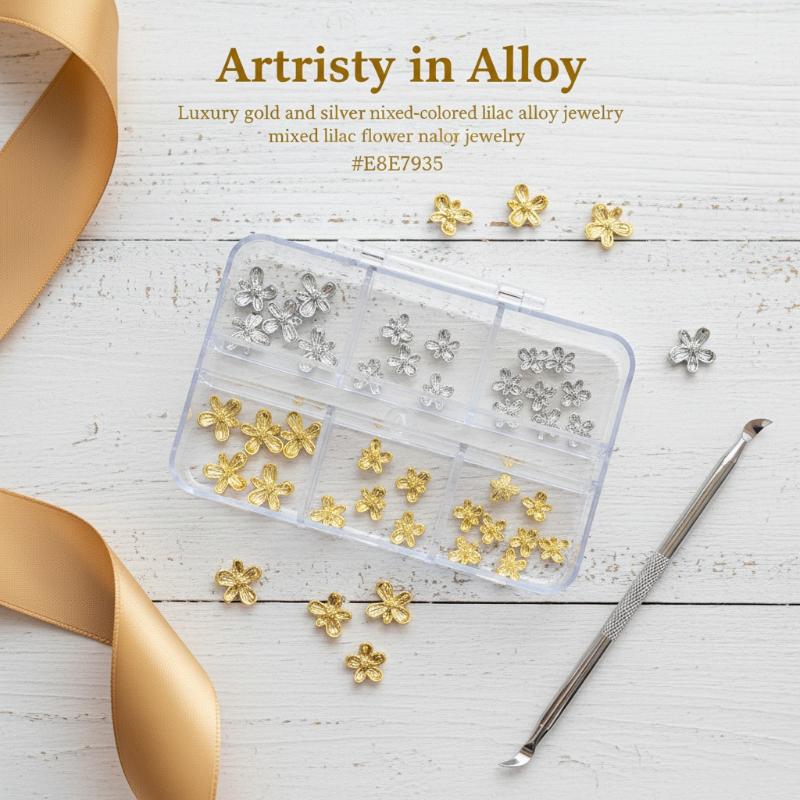 20/30pcs Nail Art 3D Alloy Flo - Nail Art Lilac incelemesi ve fiyatı