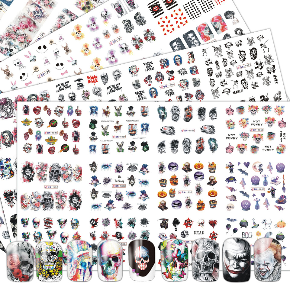 12 Sheets Various Halloween El - Nail Art Zombie incelemesi ve fiyatı
