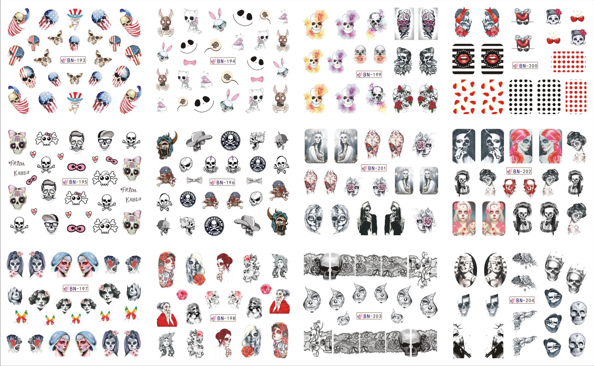 12 Sheets Various Halloween El - Nail Art Zombie incelemesi ve fiyatı