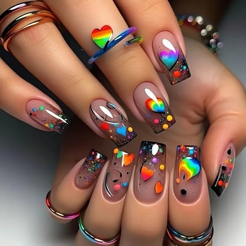24pcs/set Medium long square f - Nail Art Flower incelemesi ve fiyatı