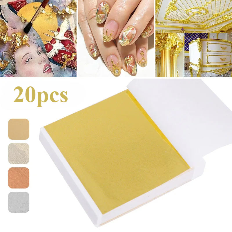 20 Pcs Gold Leaf Sheets: Versa - Nail Art Xmas incelemesi ve fiyatı