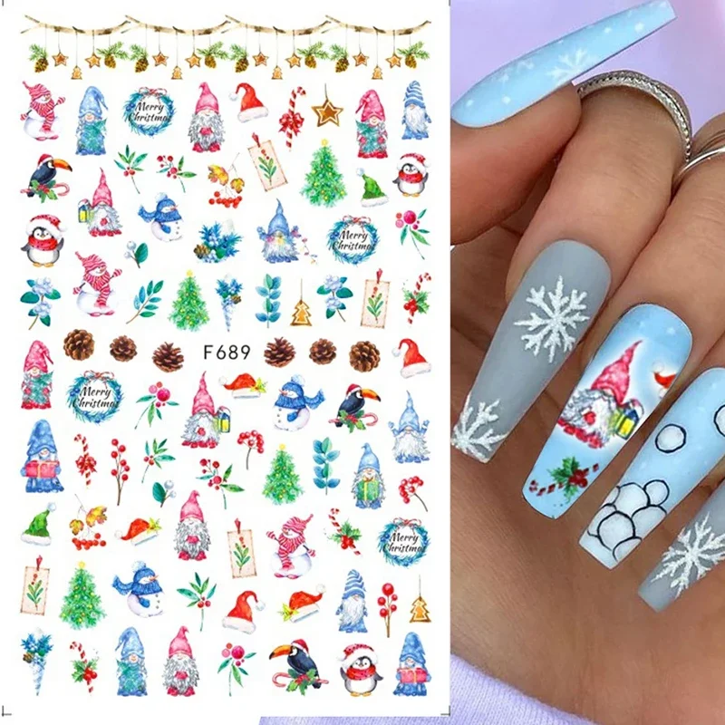 Xmas Nails Stickers Winter San - Nail Art Xmas incelemesi ve fiyatı