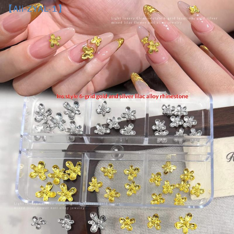 20/30pcs 3D Alloy Flower Nail  - Nail Art Lilac incelemesi ve fiyatı