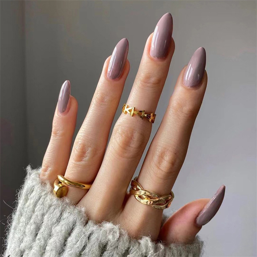 24Pcs/Set Medium Long Solid Co - Nail Art Full Color incelemesi ve fiyatı