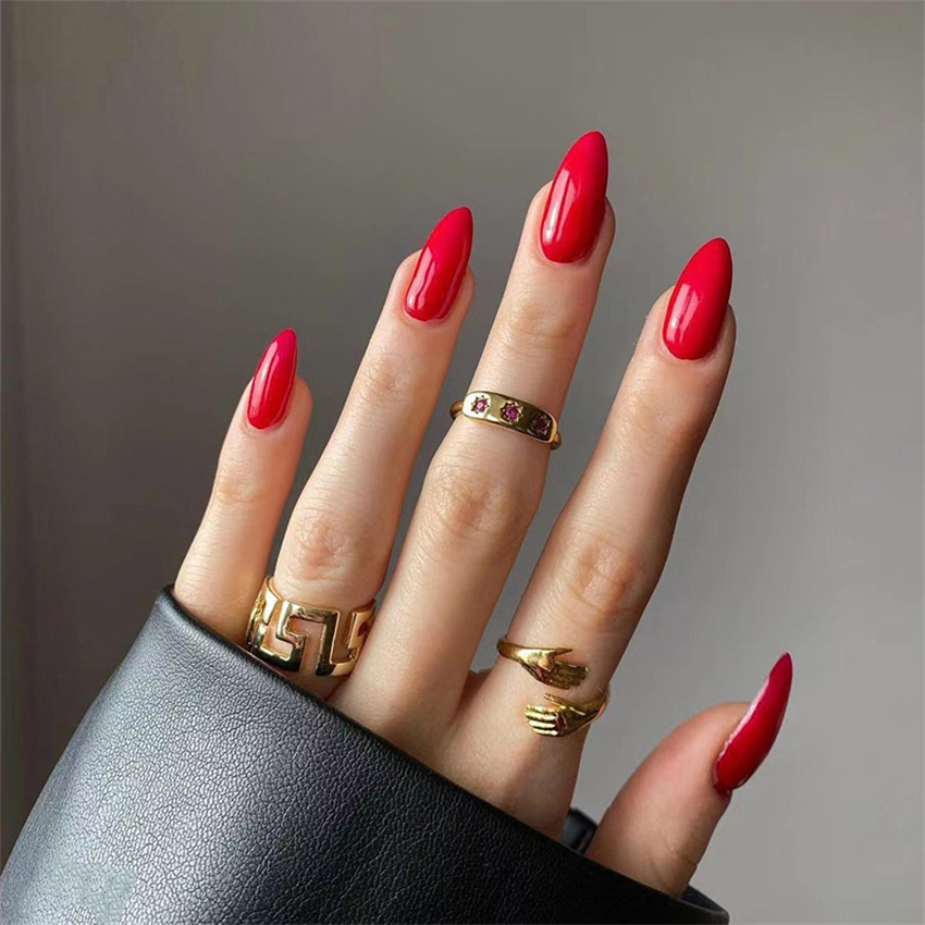 24Pcs/Set Medium Long Solid Co - Nail Art Full Color incelemesi ve fiyatı