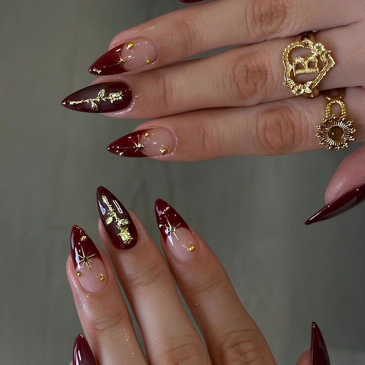 24pcs Flower Long Almond Press - Nail Art Flower incelemesi ve fiyatı
