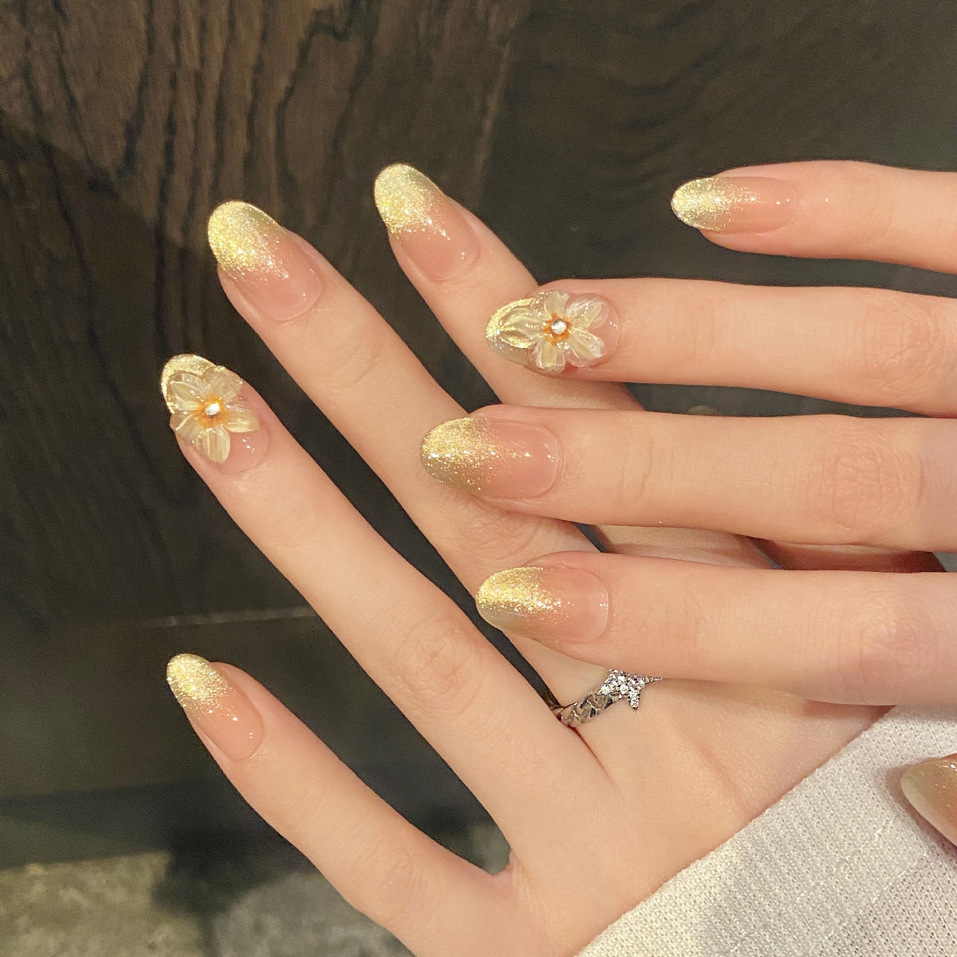 10pcs Handmade Press on Nails  - Nail Art Flower incelemesi ve fiyatı