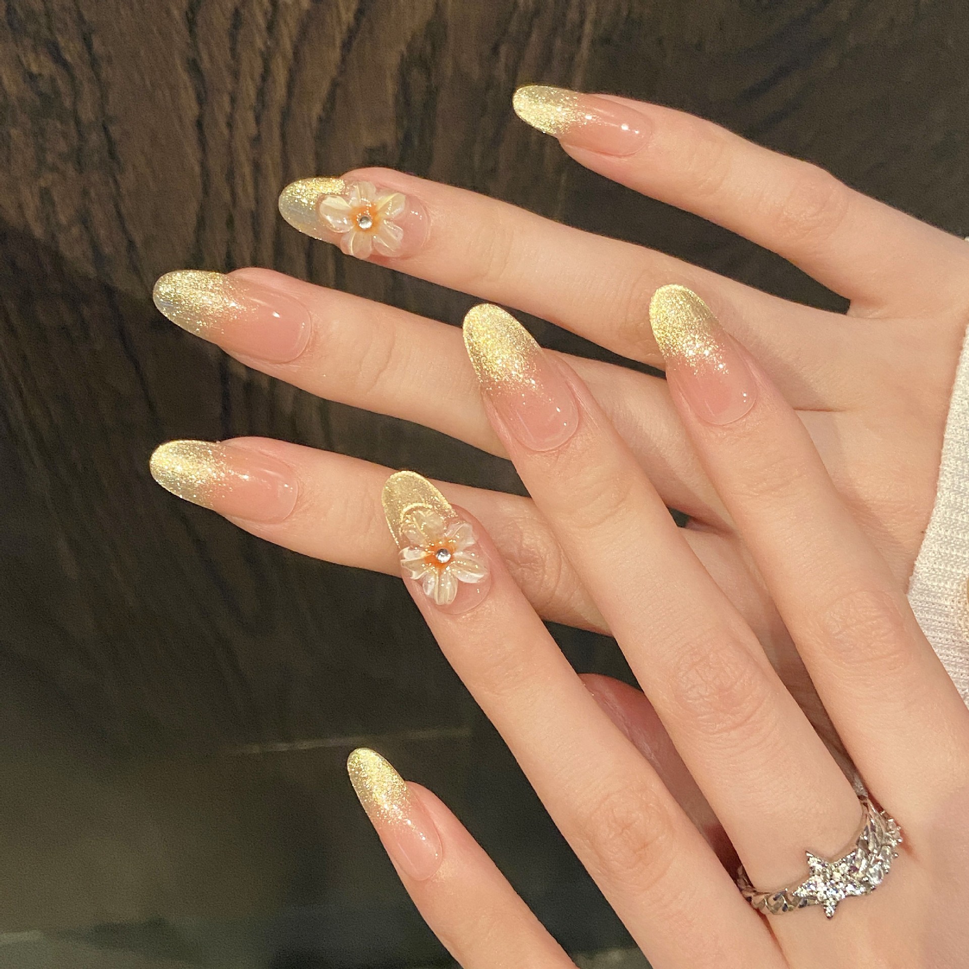 10pcs Handmade Press on Nails  - Nail Art Flower incelemesi ve fiyatı
