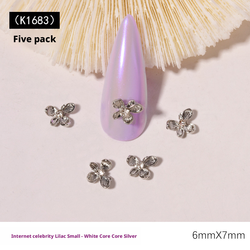 10Pcs Y2K Lilac Flower 3D Nail - Nail Art Lilac incelemesi ve fiyatı