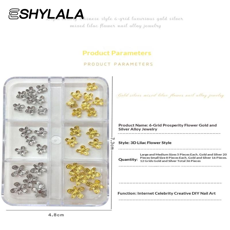 20/30pcs 3D Alloy Flower Nail  - Nail Art Lilac incelemesi ve fiyatı