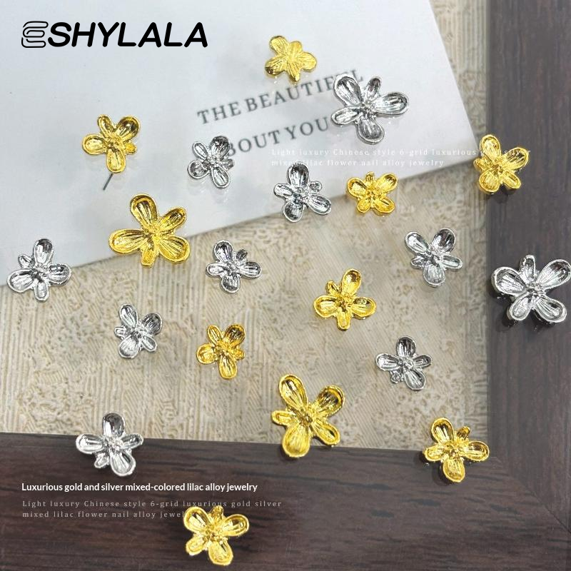 20/30pcs 3D Alloy Flower Nail  - Nail Art Lilac incelemesi ve fiyatı