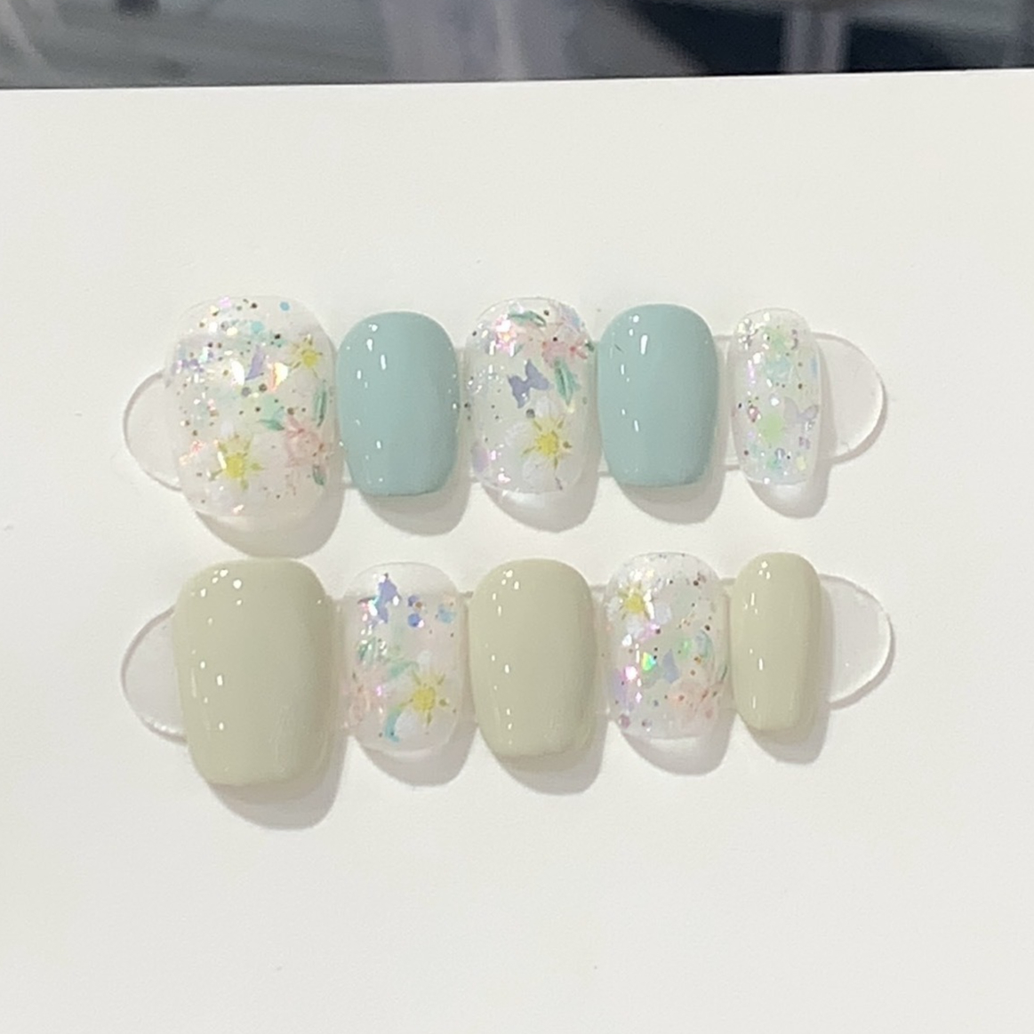 10Pcs Short Handmade Press On  - Nail Art Flower incelemesi ve fiyatı