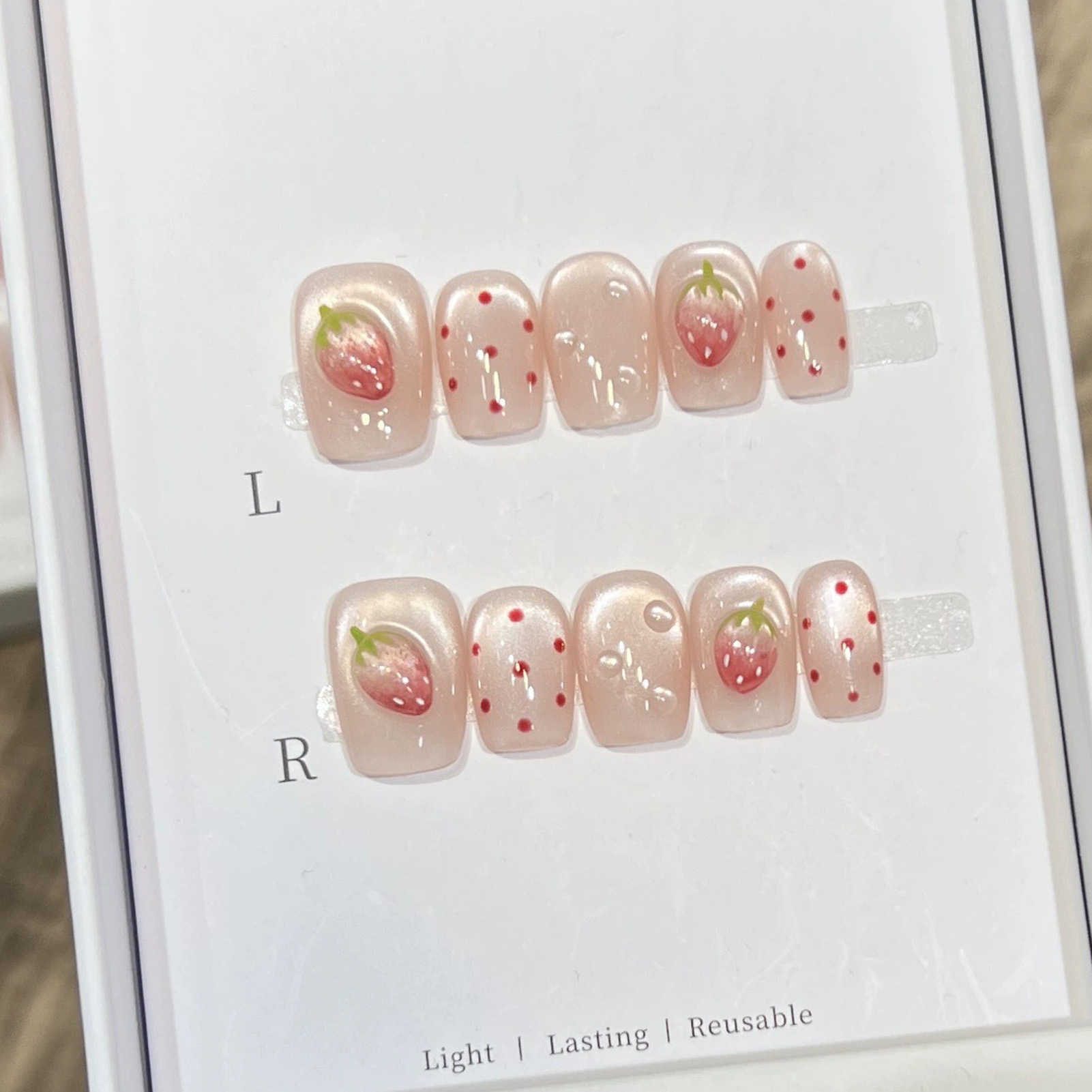 10PCS Short Square Fake Nails  - Nail Art Flower incelemesi ve fiyatı