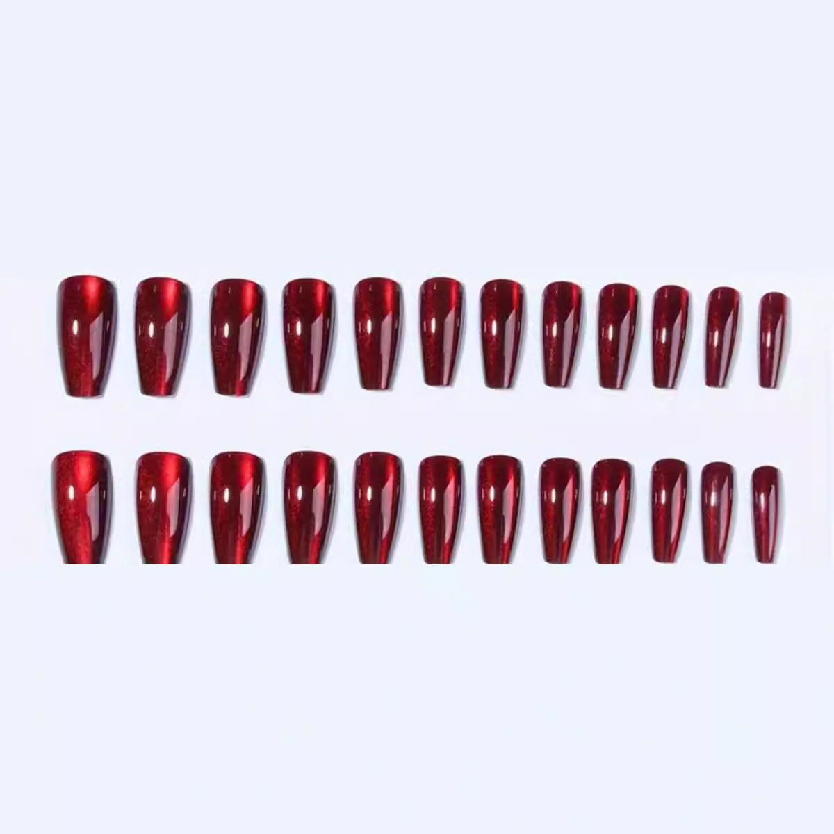 24Pcs Red Cat's Eye Wearing Na - Nail Art Red Cherry incelemesi ve fiyatı