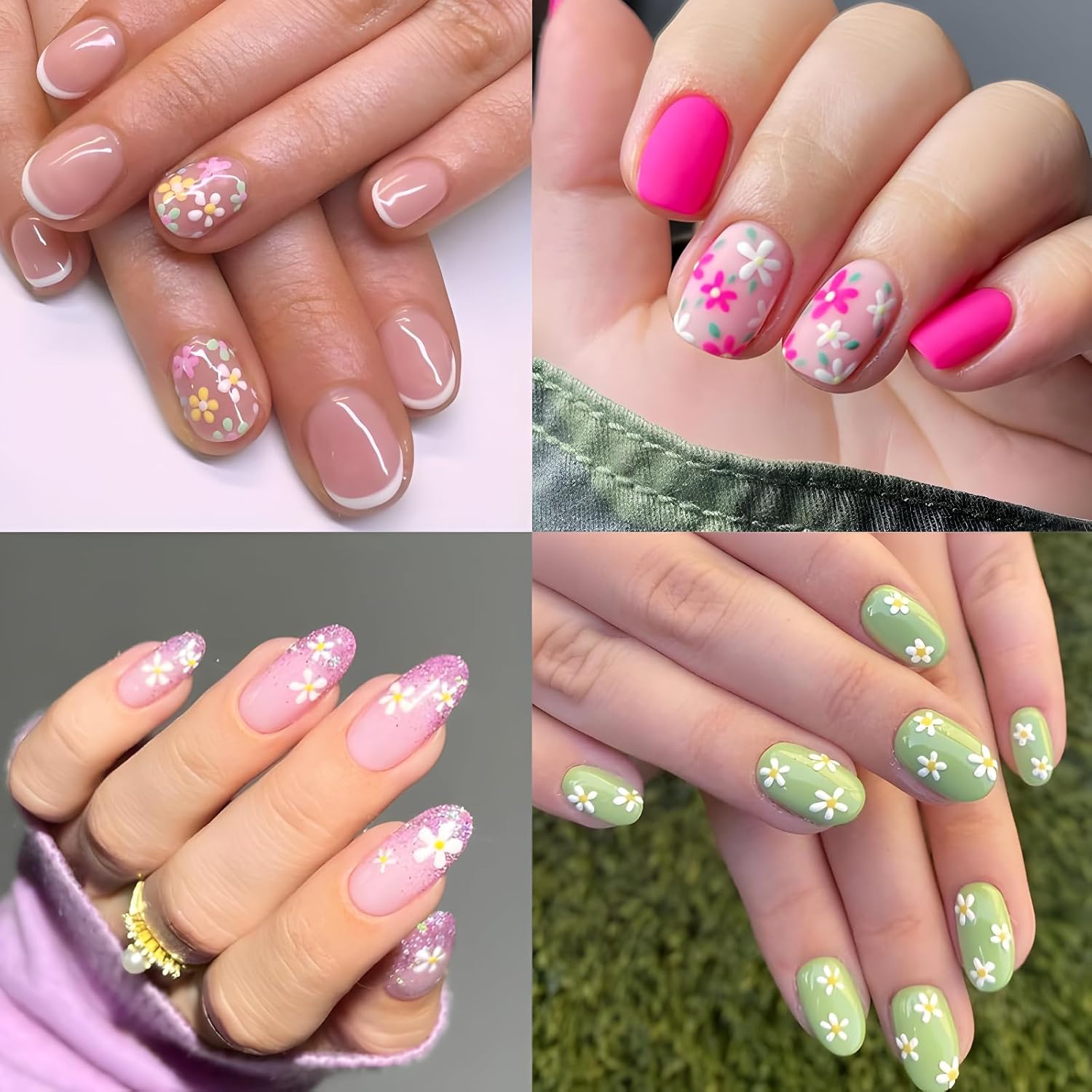 Cute Daisy Flower Nail Art Sti - Nail Art Flower incelemesi ve fiyatı