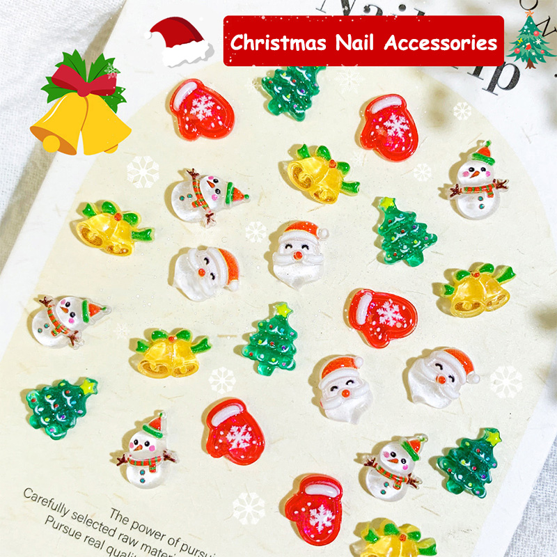 20PCS 3D Mixed Christmas Nail  - Nail Art Xmas incelemesi ve fiyatı
