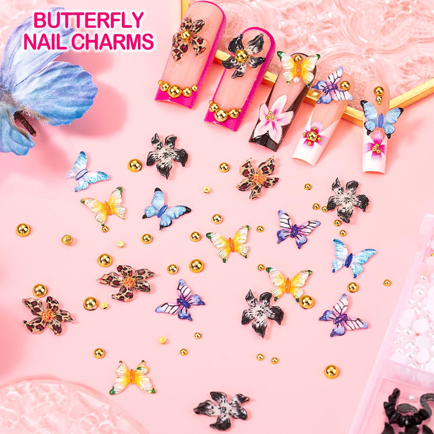 8000pcs 3D Nail Charms & Gems  - Nail Art Flower incelemesi ve fiyatı
