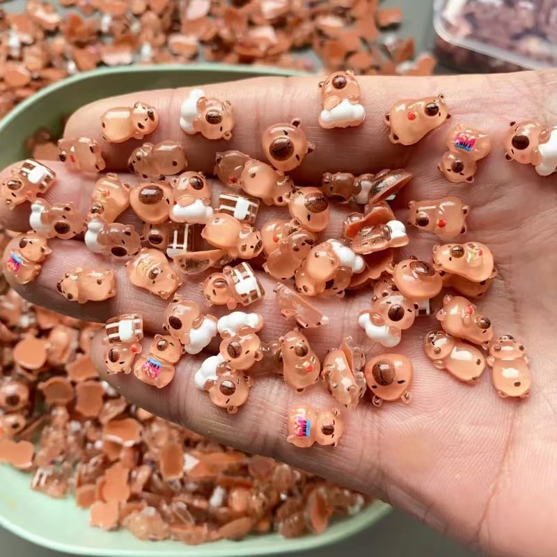 100pcs Mini Capybara Decoratio - Nail Art Xmas incelemesi ve fiyatı
