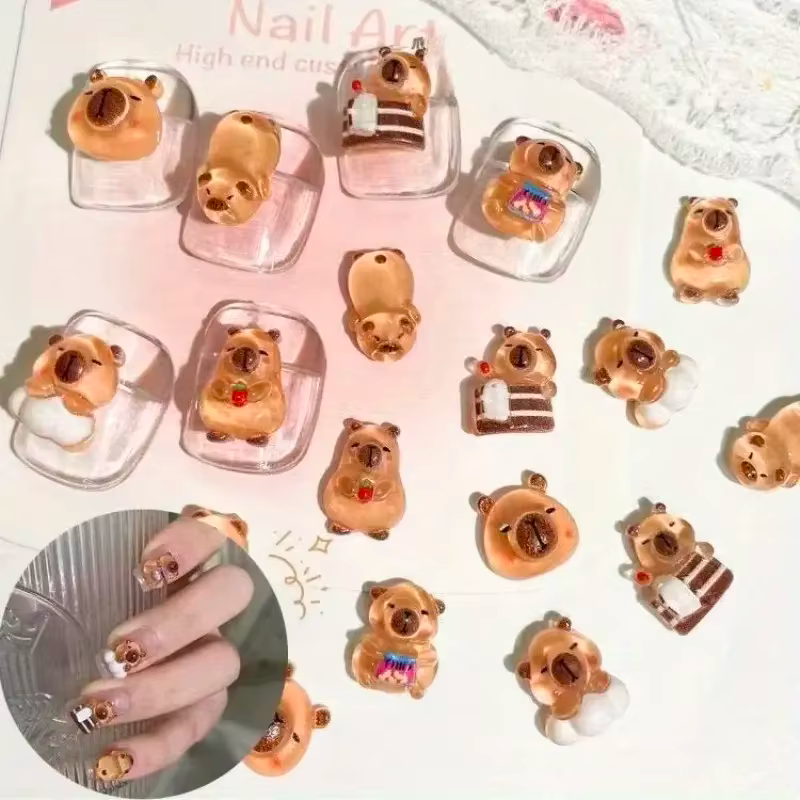 100pcs Mini Capybara Decoratio - Nail Art Xmas incelemesi ve fiyatı