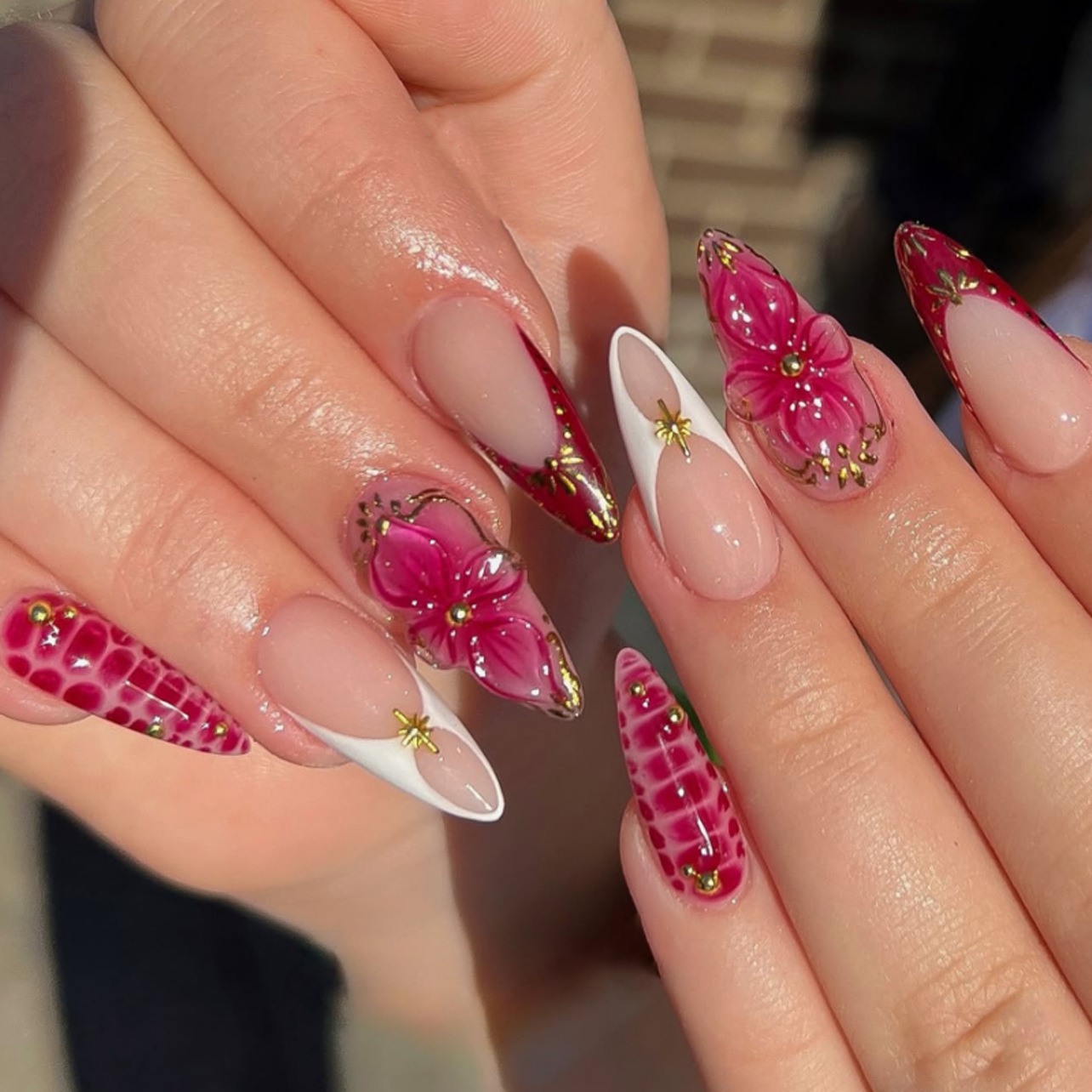 24pcs Finished Almond Press on - Nail Art Flower incelemesi ve fiyatı