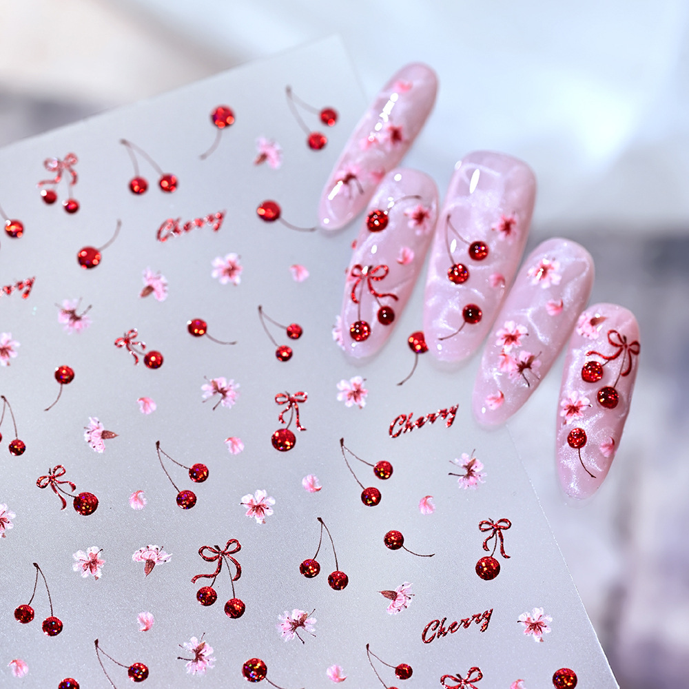 Fashionable 3D The Three Dimen - Nail Art Red Cherry incelemesi ve fiyatı