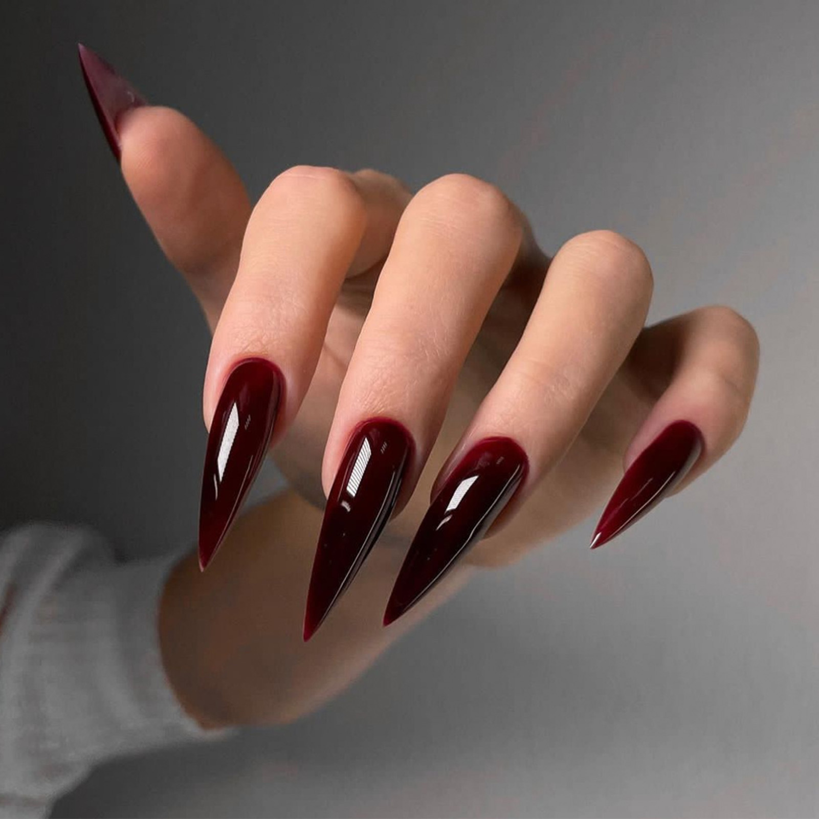 24pcs Glossy Black Fake Nails  - Nail Art Full Color incelemesi ve fiyatı