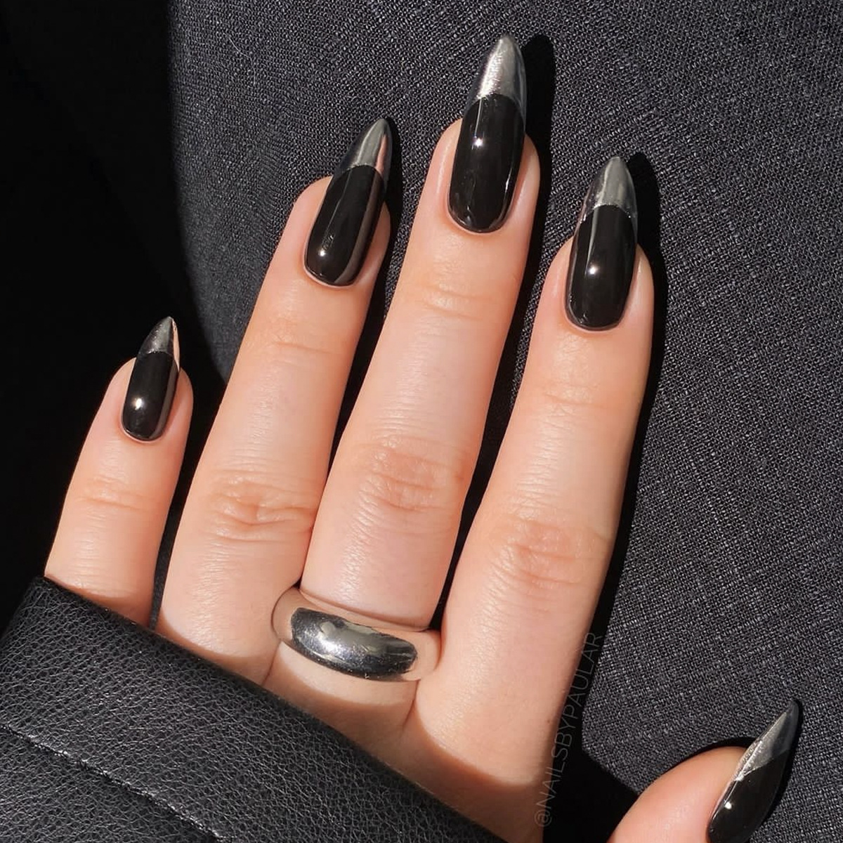 24pcs Glossy Black Fake Nails  - Nail Art Full Color incelemesi ve fiyatı
