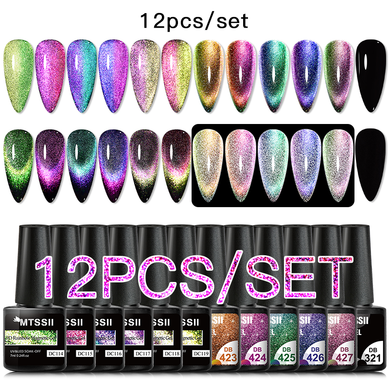 7/10/12PCS/SET Cat Magnetic Ge - Nail Art Full Color incelemesi ve fiyatı