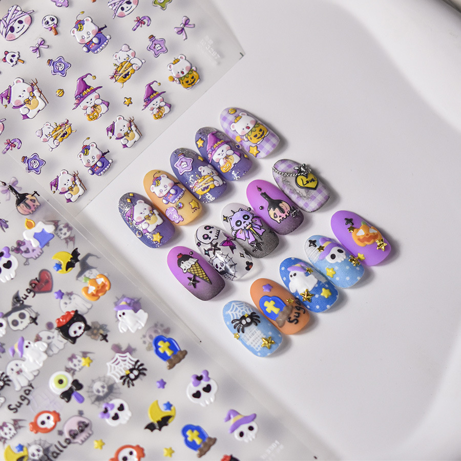 Halloween Cute Bear Zombie Gho - Nail Art Zombie incelemesi ve fiyatı