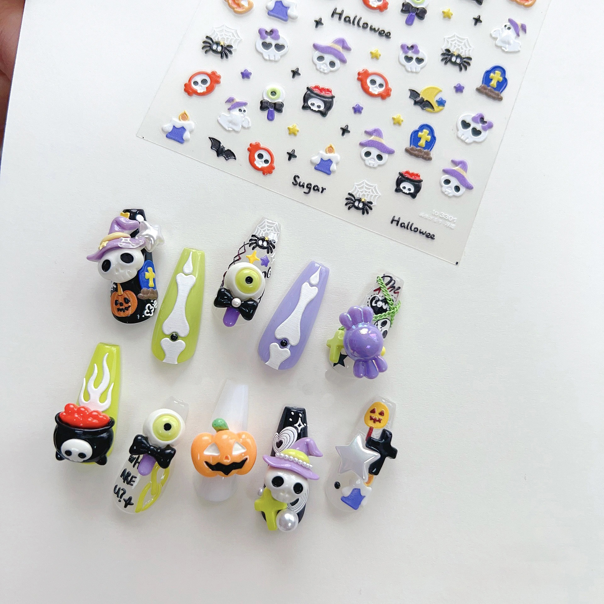 Halloween Cute Bear Zombie Gho - Nail Art Zombie incelemesi ve fiyatı