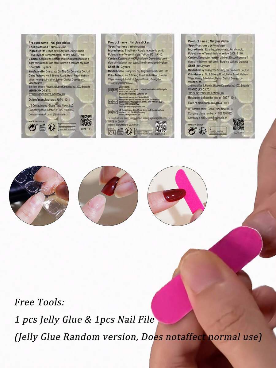 24pcs square fake toe nails fo - Nail Art Red Cherry incelemesi ve fiyatı