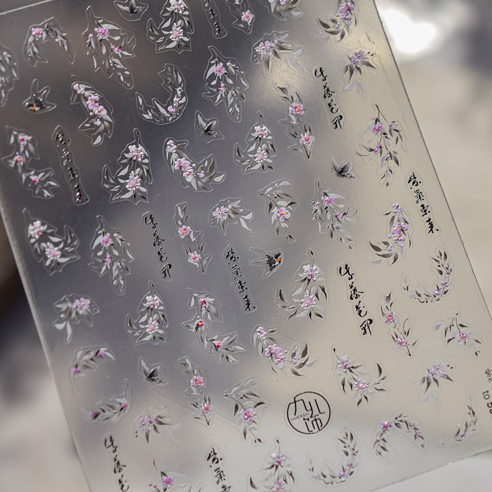 5D Flowers Bird Butterfly Nail - Nail Art Lilac incelemesi ve fiyatı