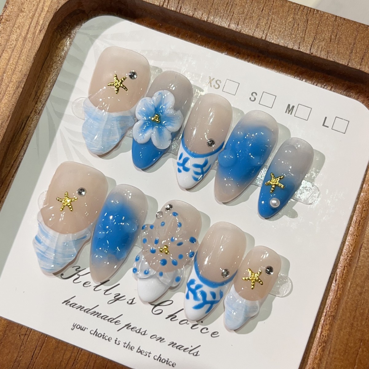 10Pcs Summer Island Style Fake - Nail Art Flower incelemesi ve fiyatı