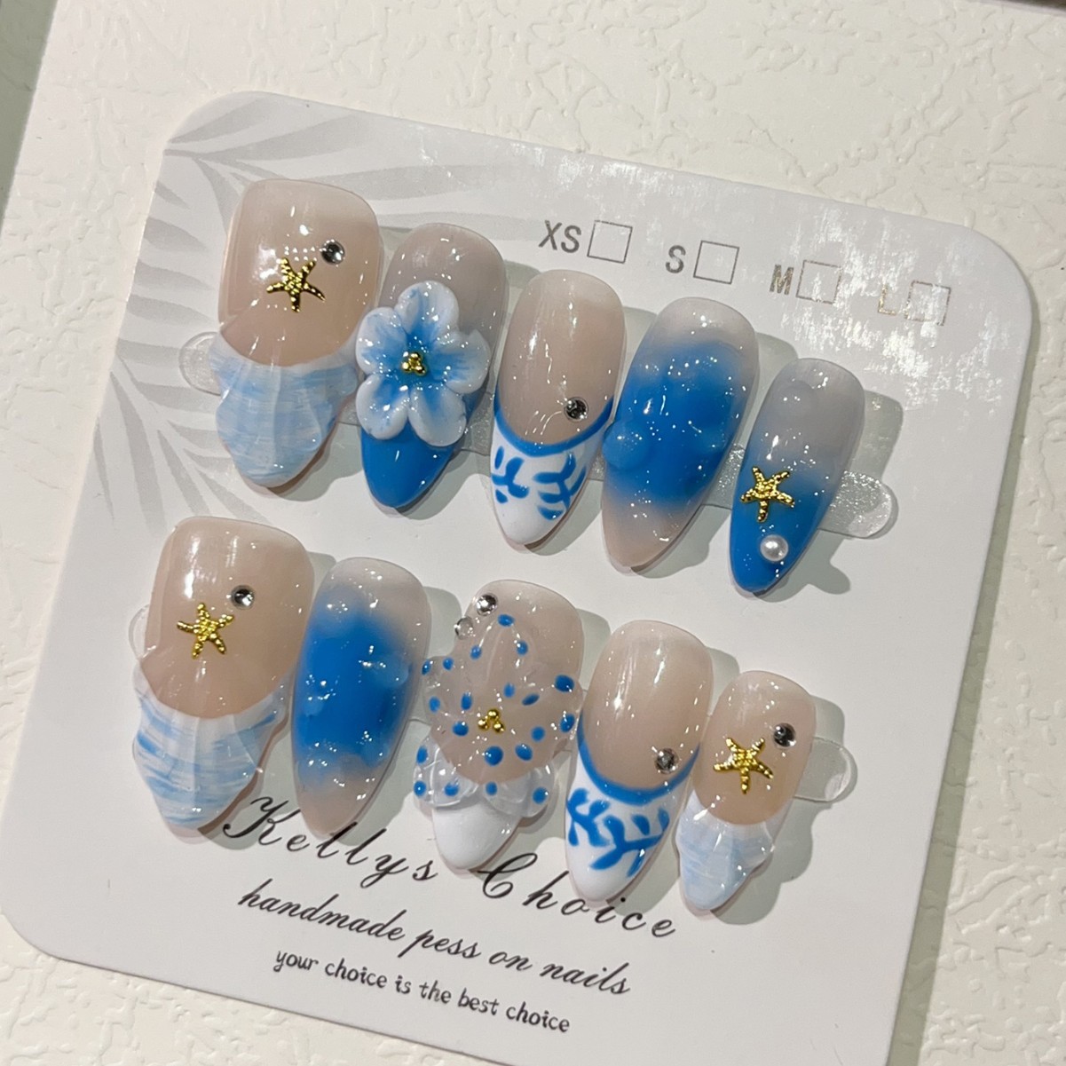 10Pcs Summer Island Style Fake - Nail Art Flower incelemesi ve fiyatı