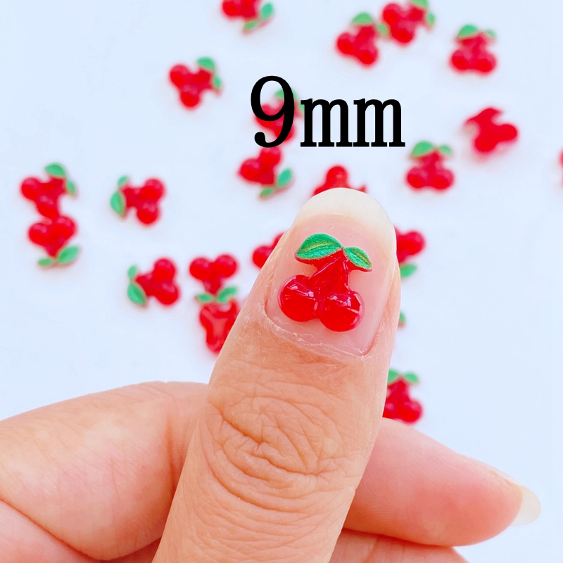 50Pcs Cute Mini Fruit Red Cher - Nail Art Red Cherry incelemesi ve fiyatı