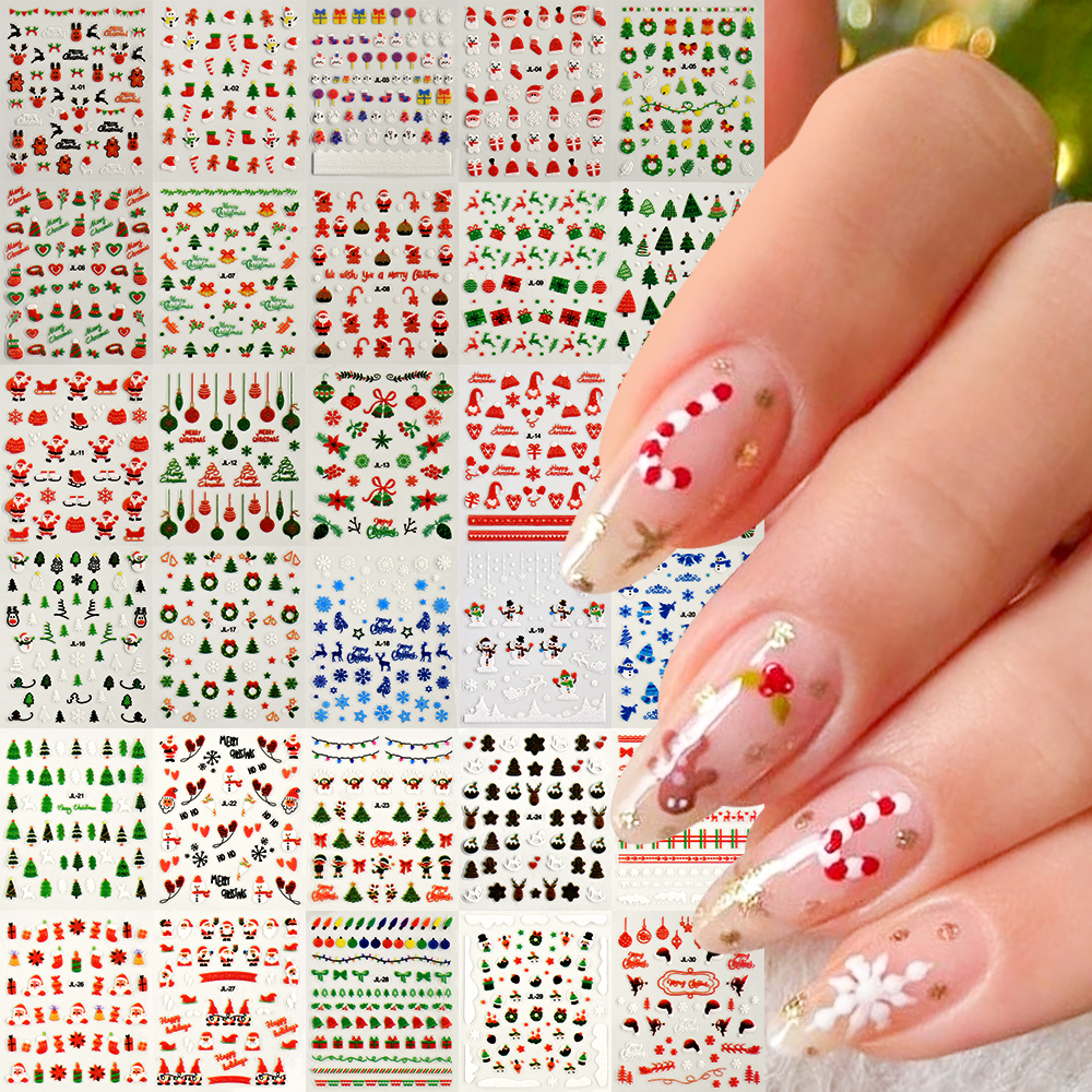 30pcs Cute Cartoon Snowman Chr - Nail Art Xmas incelemesi ve fiyatı