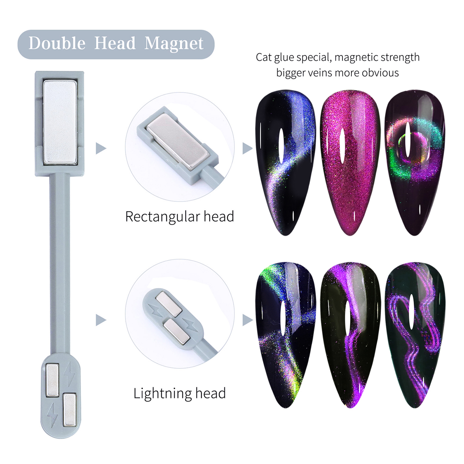 14pcs Cat Eye Nail Magnet Set  - Nail Art Full Color incelemesi ve fiyatı