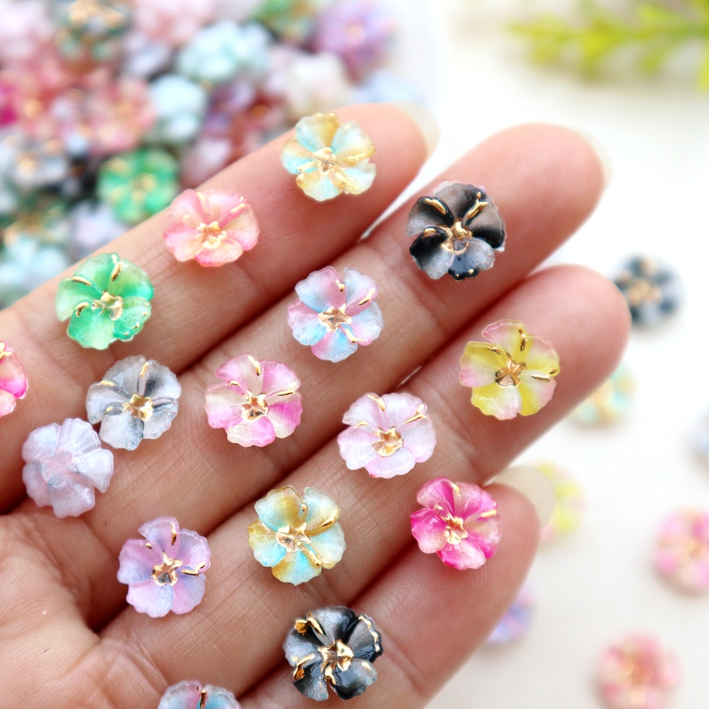 30pcs Mini Resin Flower Caboch - Nail Art Flower incelemesi ve fiyatı