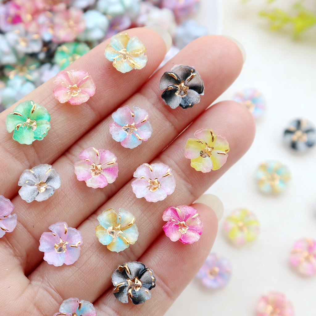 30pcs Mini Resin Flower Caboch - Nail Art Flower incelemesi ve fiyatı