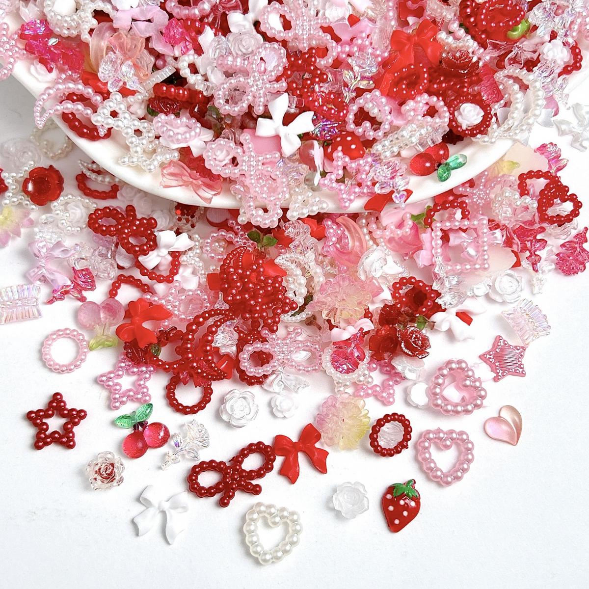 Random Mixed Sweet Red White S - Nail Art Red Cherry incelemesi ve fiyatı