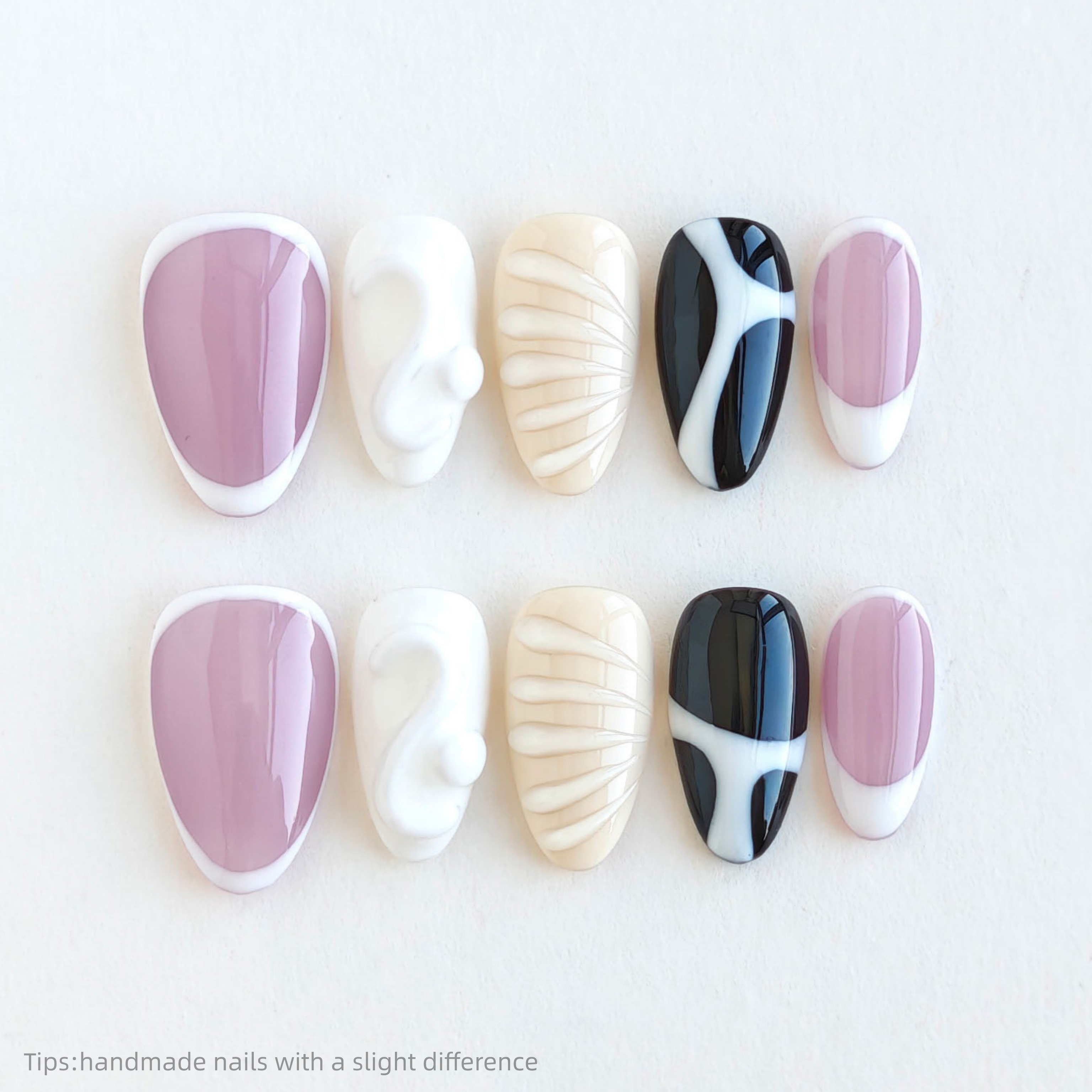 10pcs Handmade Colorful Block  - Nail Art Full Color incelemesi ve fiyatı