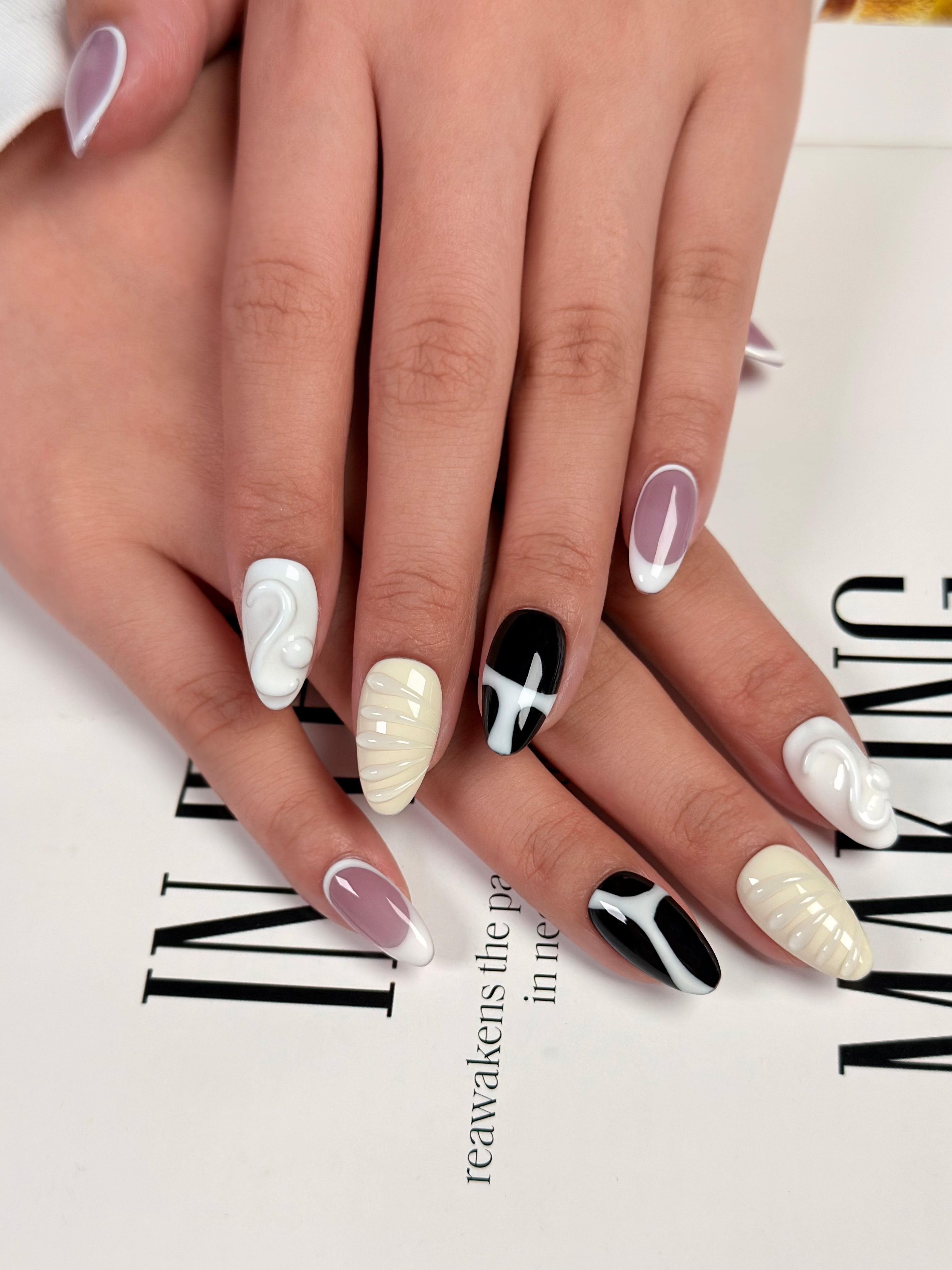10pcs Handmade Colorful Block  - Nail Art Full Color incelemesi ve fiyatı